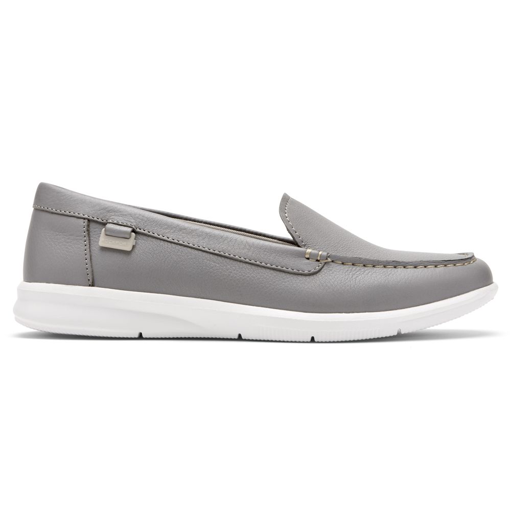 Rockport Ayva Washable - Womens Loafers - Grey - NZ (BFR-025793)